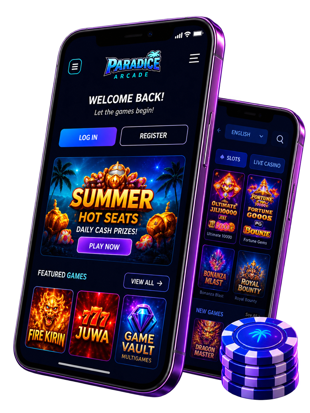 Paradise Arcade mobile gaming